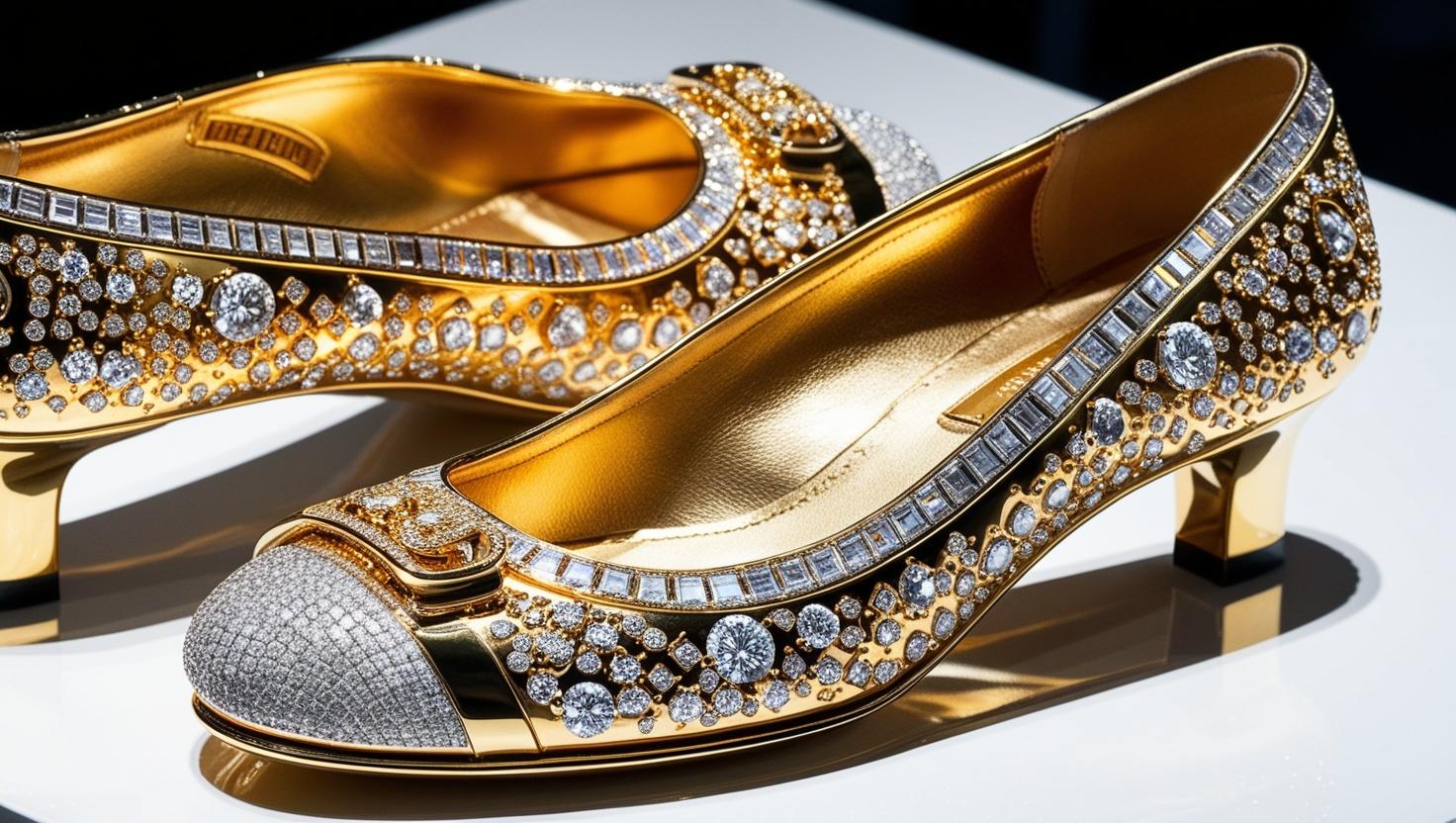 teuerste gold Designerschuhe Gesundheitsschuhe der Welt Luxus Damen mit diamant