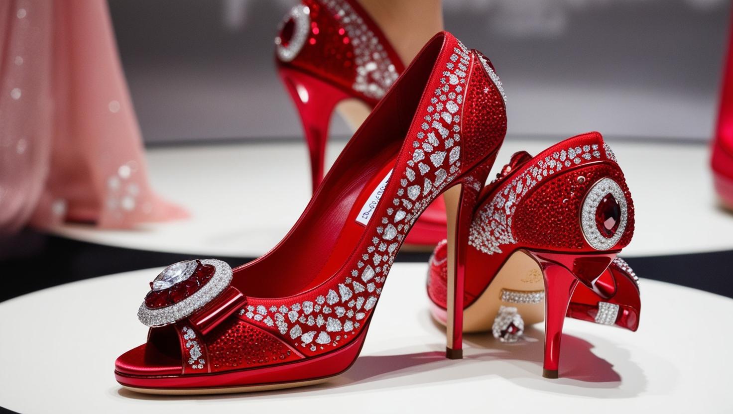 teuerste rote Designerschuhe Gesundheitsschuhe der Welt Luxus Damen mit diamant (3)