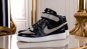 teuerste schwarz sneakers Designerschuhe der Welt Luxus Damen mit diamant (1)